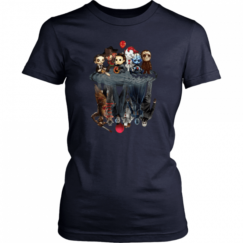 Horror Characters Water Mirror Reflection 2019 T-Shirt