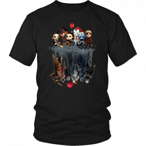 Horror Characters Water Mirror Reflection 2019 T-Shirt