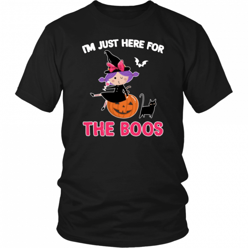 I'm Just Here For The Boos Cute Witch Halloween Costume T-Shirt