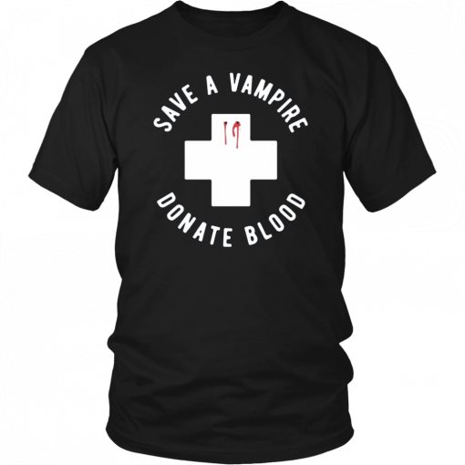 Save A Vampire Donate Blood Funny Halloween Classic Tee Shirt