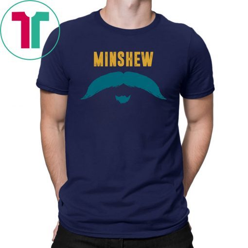 Funny Football Jacksonville Fu Manchu Mustache Fan Minshew T-Shirt