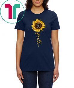 Faith Sunflower Carcinoid Cancer Awareness T-shirt Meaningful Gift