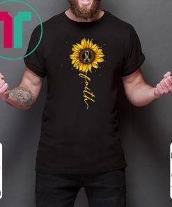 Faith Sunflower Carcinoid Cancer Awareness T-shirt Meaningful Gift