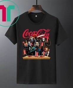 Horror Characters Drinking Coca Cola T-shirt Funny Halloween Gift T-Shirt