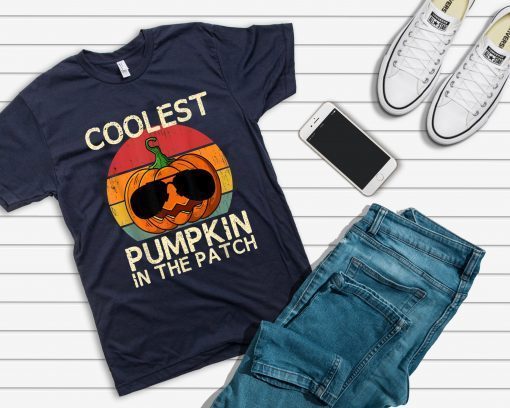 Kids Coolest Pumpkin In The Patch Halloween Costume Boys T-Shirt