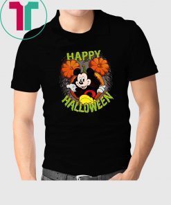 Disney Mickey Mouse Pumpkin Happy Halloween T-Shirt