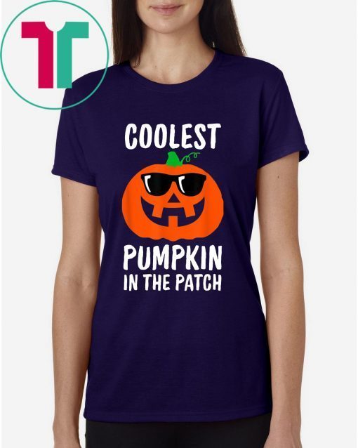 Coolest Pumpkin in the Patch, Halloween Costume Boys Girls T-Shirt