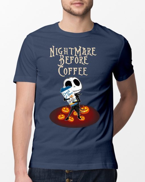 Nightmare Before Coffee Dutch Bros Baby Jack Skellington Halloween T-Shirt