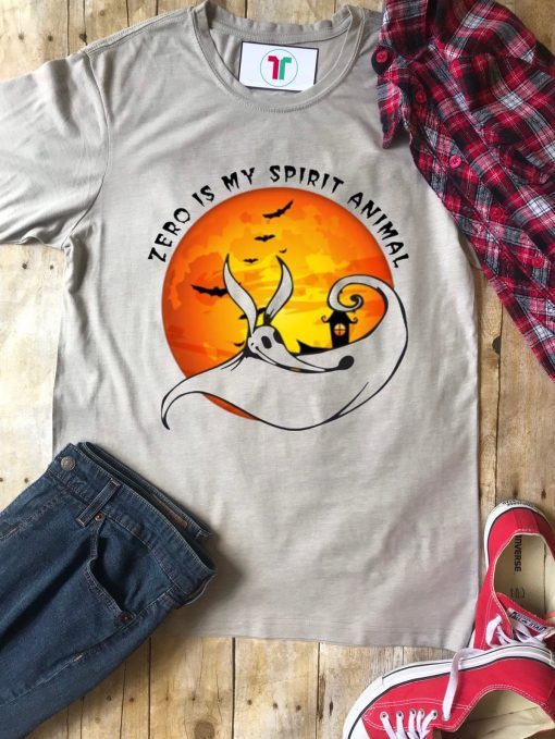 Zero Is my Spirit Animal Halloween Moon Tee Shirt