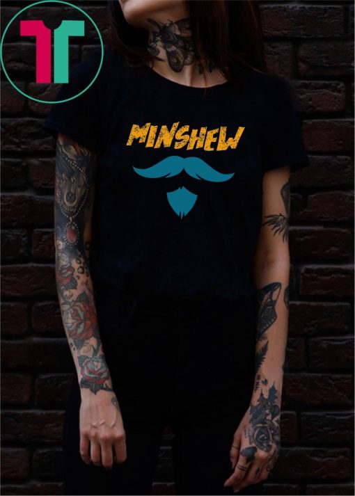 Minshew T-Shirt Funny Football Jacksonville Manchu Mustache Fan Tee