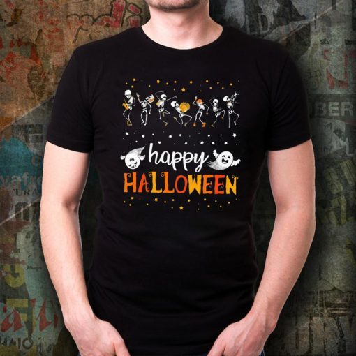 Funny Halloween Costume Happy Halloween Dancing Skeleton T-Shirt