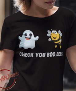 Check Your Boo Bees Breast Cancer Awareness T-shirt Fall Halloween Costume Tee Shirt