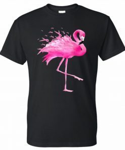 Flamingo Breast Cancer ribbon shirt