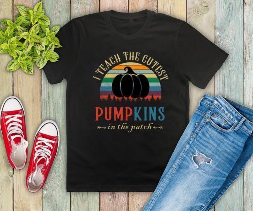 I Teach The Cutest Pumpkins In The Patch Teacher Halloween Costumes T-Shirt