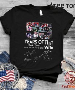 55 years of The Who thank you for the memories 2020 TShirt