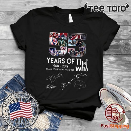 55 years of The Who thank you for the memories 2020 TShirt