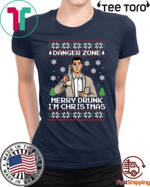 Offcial Archer Danger Zone Merry Drunk I’m Christmas Ugly Shirt