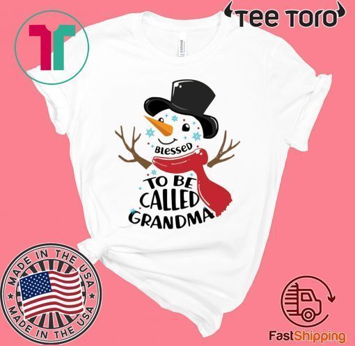 SNOWMAN BLESSED TO BE CALLED GRANDMA CHRISTMAS FUNNY T-SHIRT