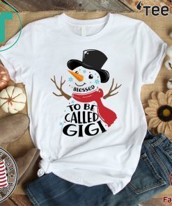 SNOWMAN BLESSED TO BE CALLED GIGI CHRISTMAS T-SHIRT