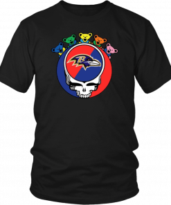 Grateful Dead Mixed With Baltimore Ravens Cool Gift For Fans T-Shirt