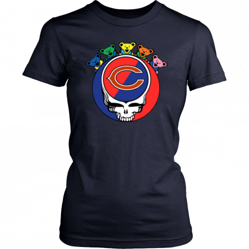 Grateful Dead Mixed With Chicago Bears T-Shirt