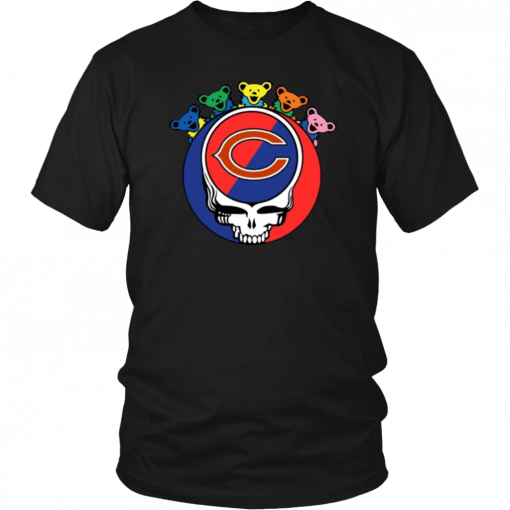 Grateful Dead Mixed With Chicago Bears T-Shirt