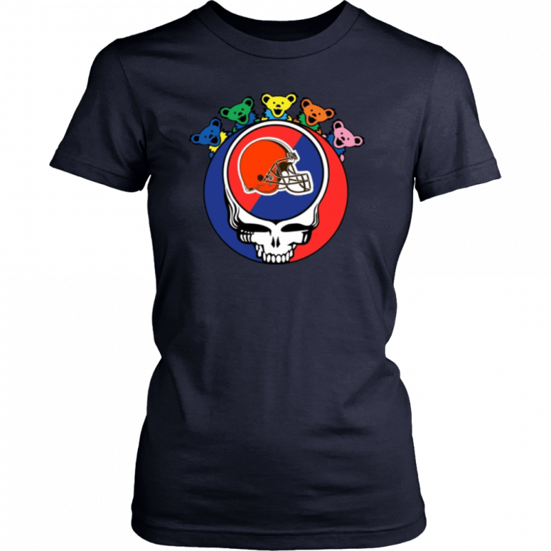 Grateful Dead Mixed With Cleveland Browns T-shirt Cool Gift For Fans