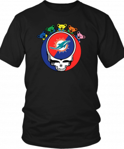 Grateful Dead Mixed With Miami Dolphins Cool Gift For Fans Tee Shirt
