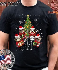 Merry Christmas The Sloths Band Play Guitar Classic T-Shirt