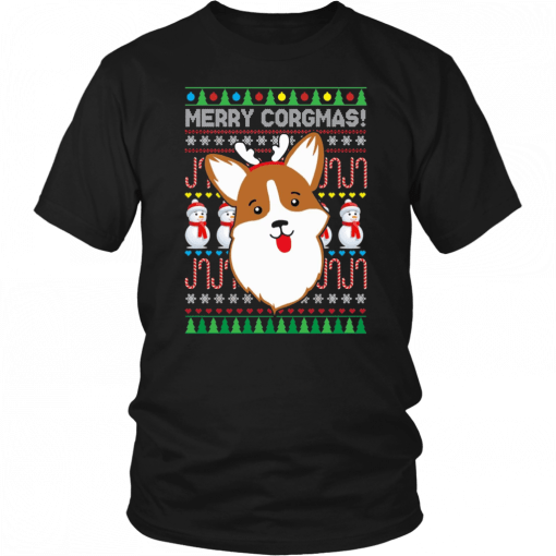 Merry Corgmas Christmas Funny T-Shirt