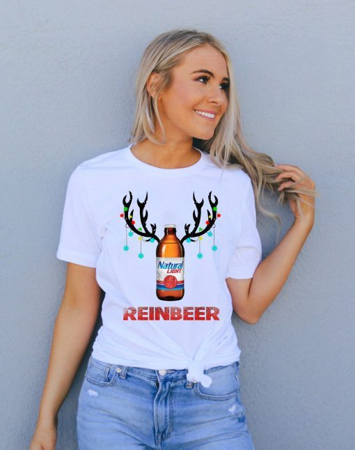 Natural Light Beer Reinbeer Christmas Offcial T-Shirt