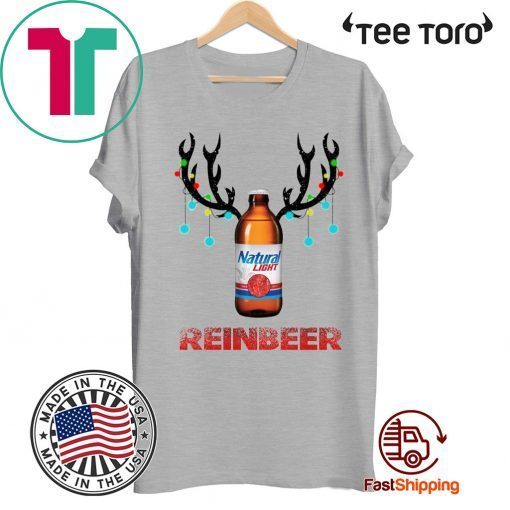 Natural Light Beer Reinbeer Christmas Offcial T-Shirt