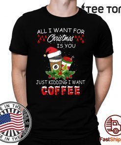 All I Want For Christmas Is You Just Kidding I Want Coffee 2020 T-Shirt