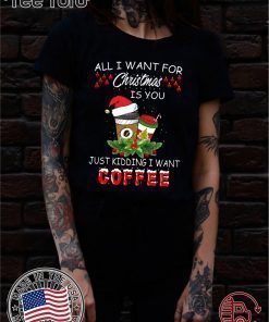 All I Want For Christmas Is You Just Kidding I Want Coffee 2020 T-Shirt