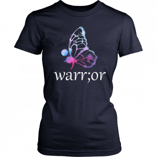 Semicolon Butterfly Warrior Suicide Prevention Awareness Nice Gift T-Shirt