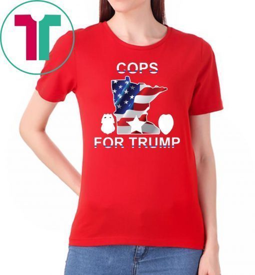 Cops For Trump Minnesota American Flag 2020 T-Shirt