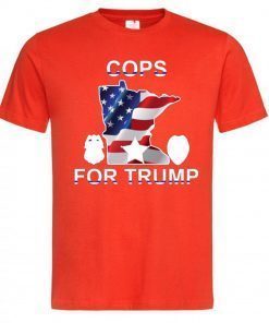 Cops For Trump USA Flag Tee Shirt