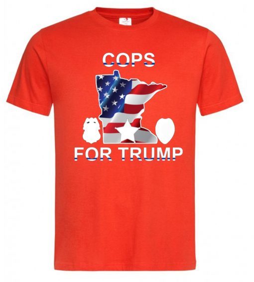 Cops For Trump USA Flag Tee Shirt