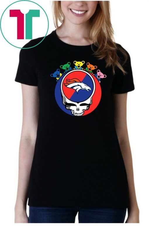 Grateful Dead Mixed With Denver Broncos T-shirt