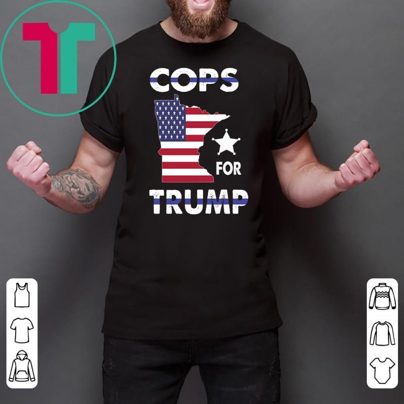 Cops For Trump Minneapolis Police Thin Blue USA Flag T-Shirt