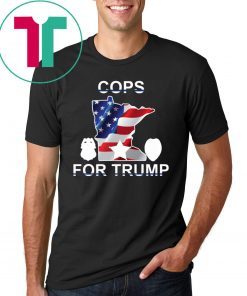 Cops For Trump USA Flag Tee Shirt