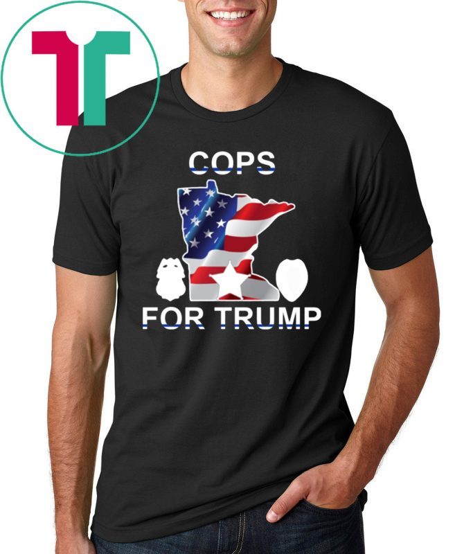 Cops For Trump USA Flag Tee Shirt