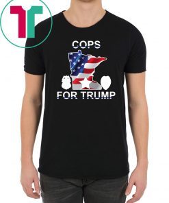 Buy Cops For Trump Minneapolis Police Union USA Flag T-Shirt