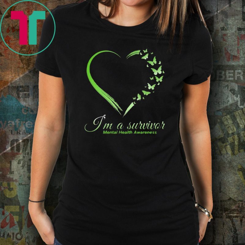 I'm A Survivor Mental Health Awareness Butterflies T-shirt Meaningful Gift