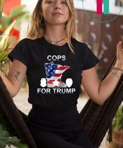 Cops For Trump USA Flag Tee Shirt