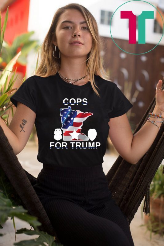 Cops For Trump USA Flag Tee Shirt