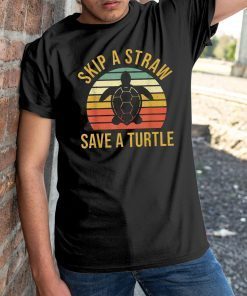 Buy Vintage Save Turtles Shirt Skip a Straw Save a Turtle Gift T-Shirt