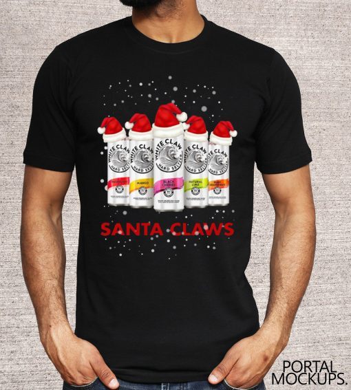 White Claw Santa Claws Hard Seltzer Christmas Gift T-Shirt