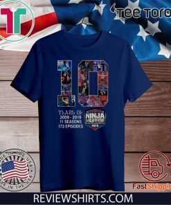 10th Years Of American Ninja Warrior 2009-2019 T Shirts