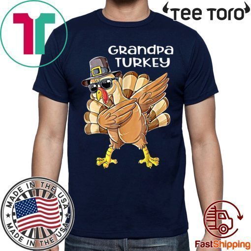 Awesome Mens Grandpa Turkey Funny Dabbing Turkey Thanksgiving tee shirts